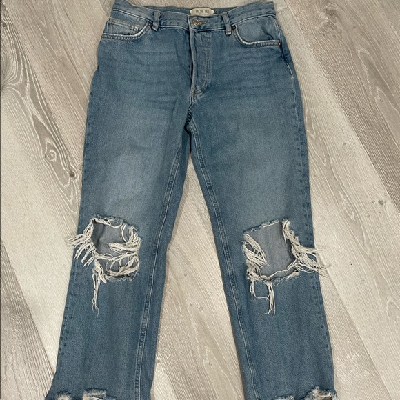 Free People Denim - Free People x We The Free Maggie Straight Jean in Light Stone
